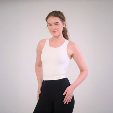 Eirica wireless racerback bralette - White