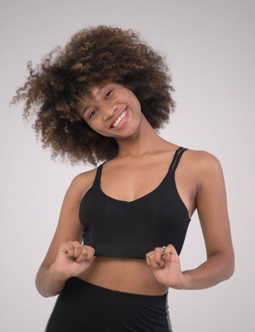Eirica yoga light weight seamless bra - Black