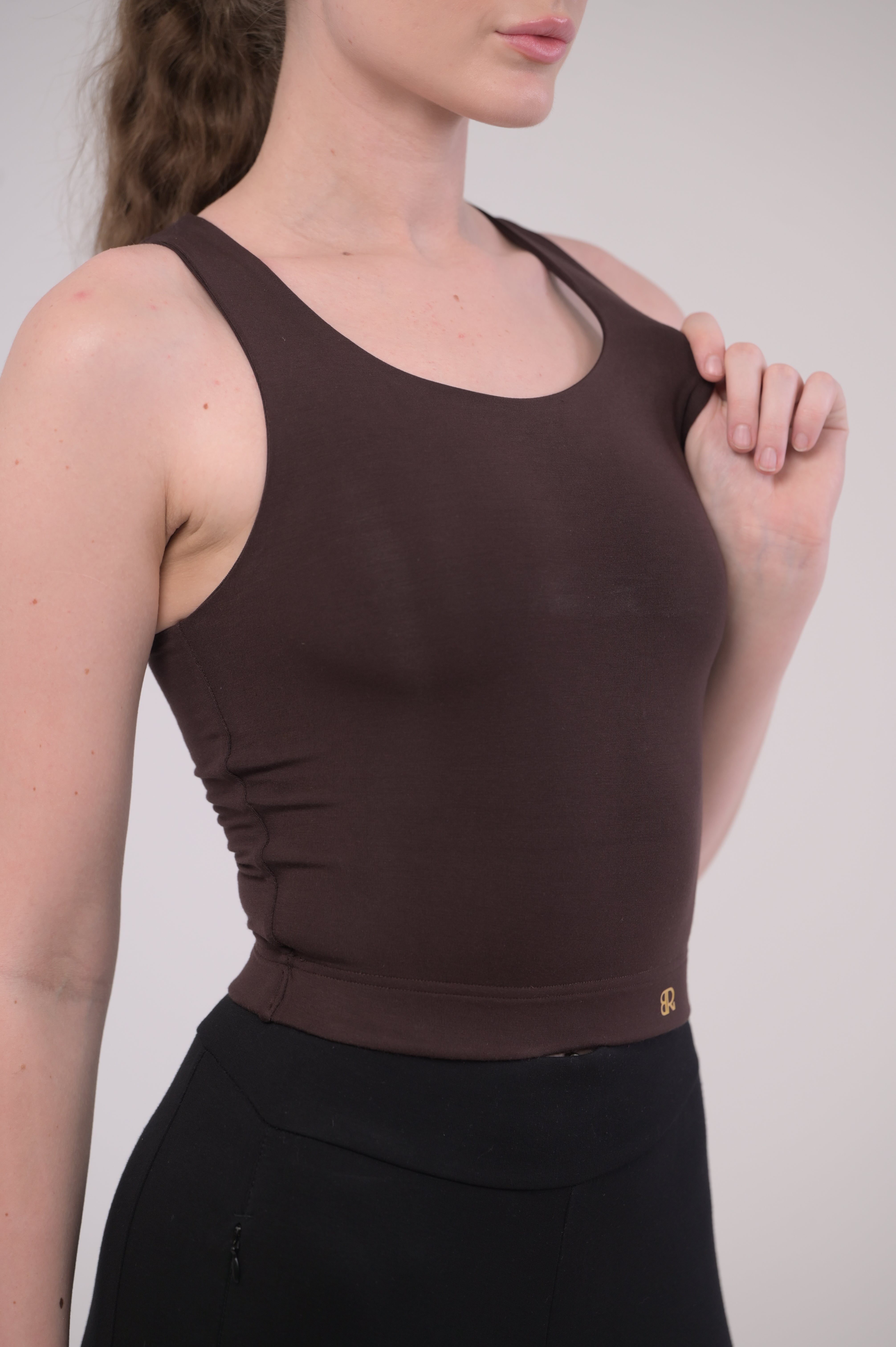 Eirica wireless racerback bralette - Brown
