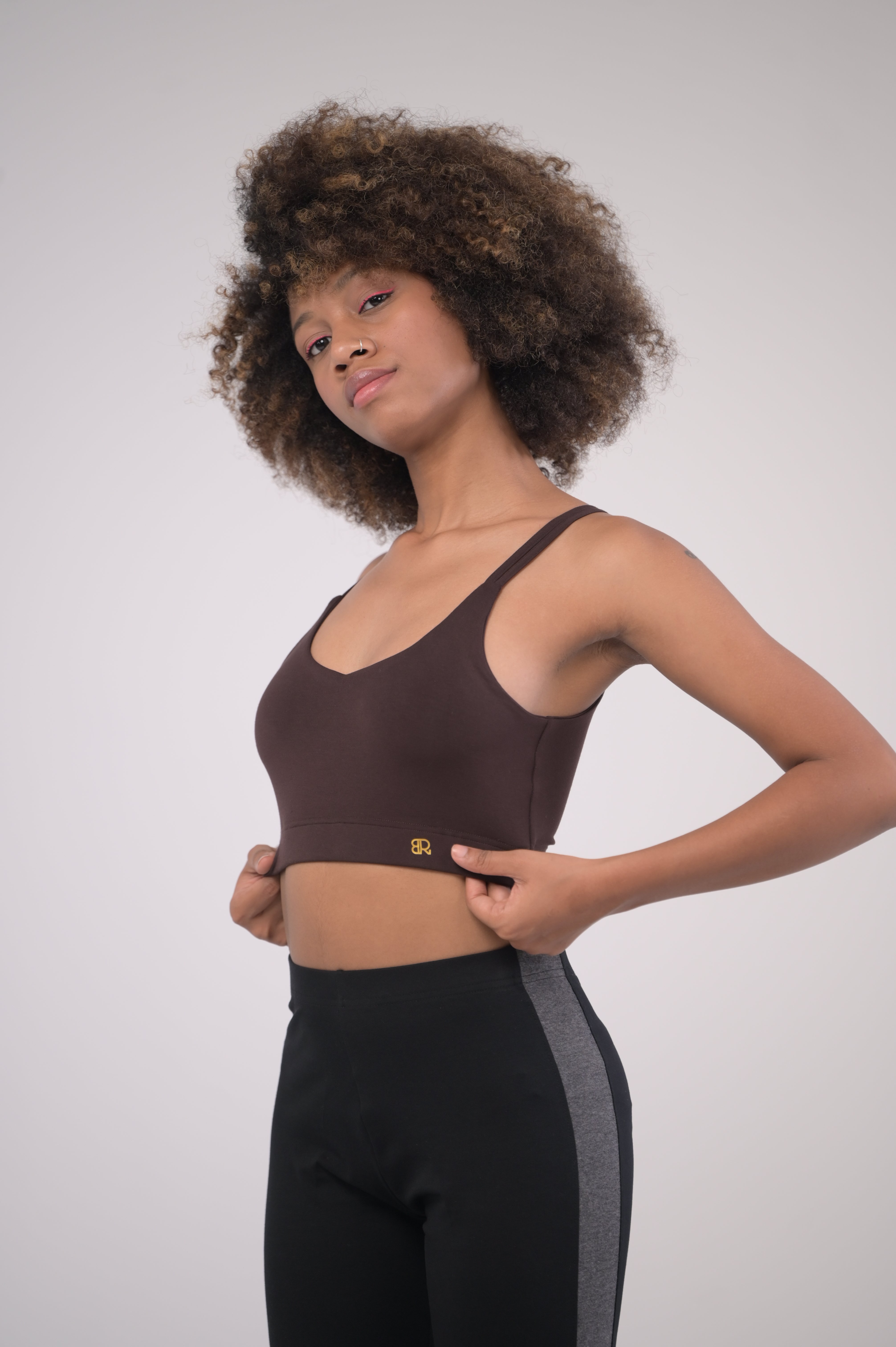 Eirica yoga light weight seamless bra - Brown