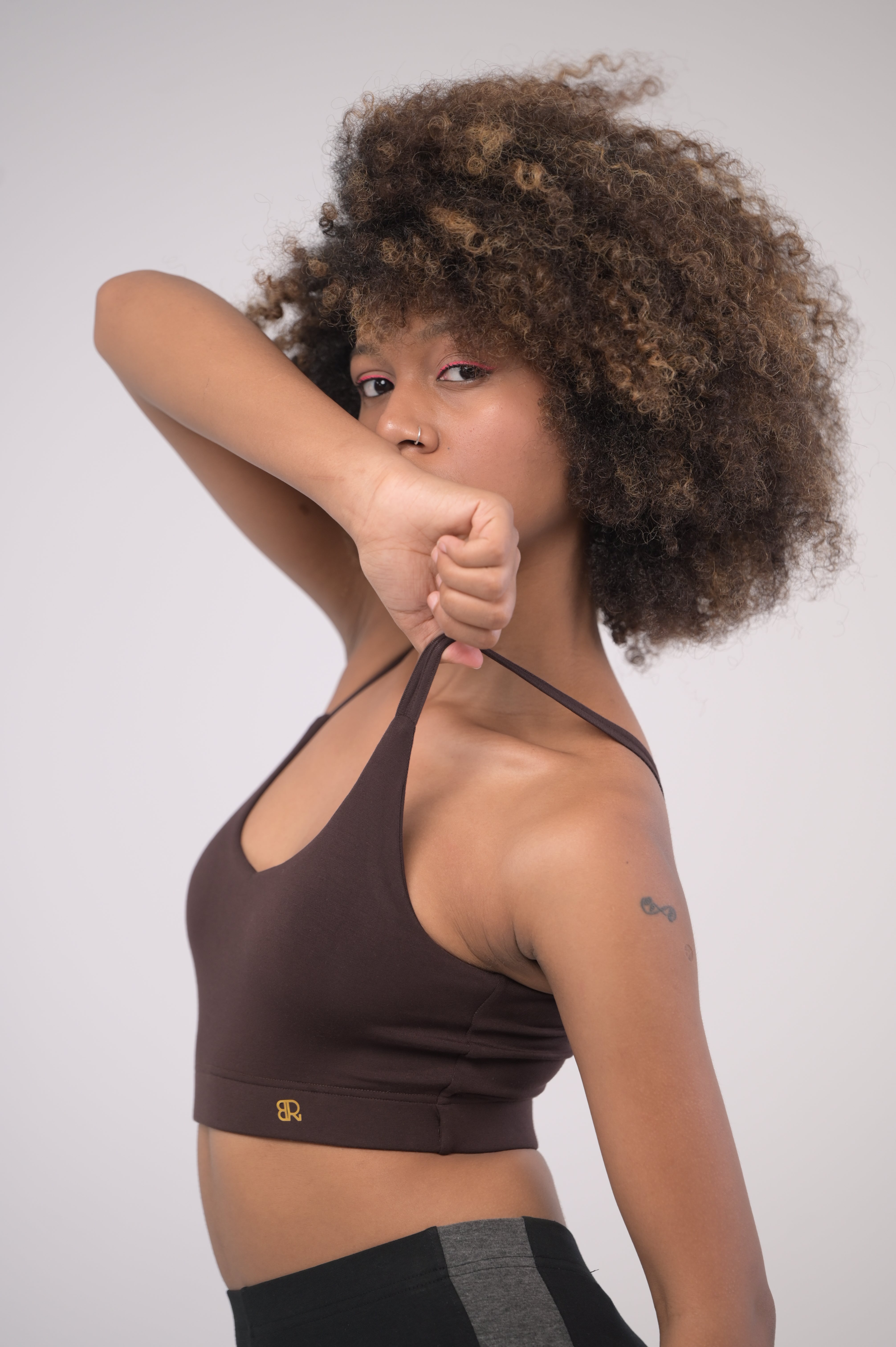 Eirica yoga light weight seamless bra - Brown