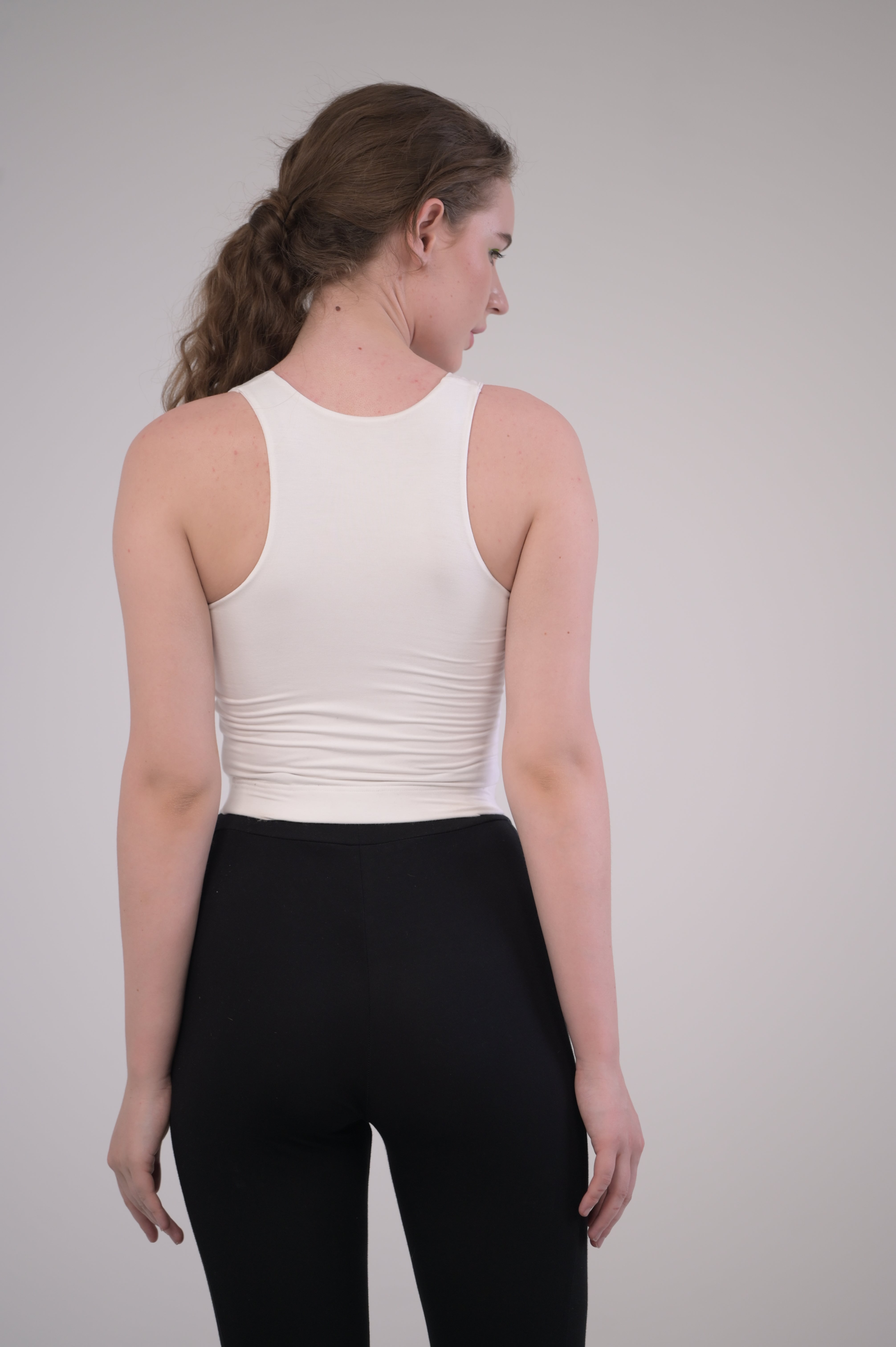 Eirica wireless racerback bralette - White