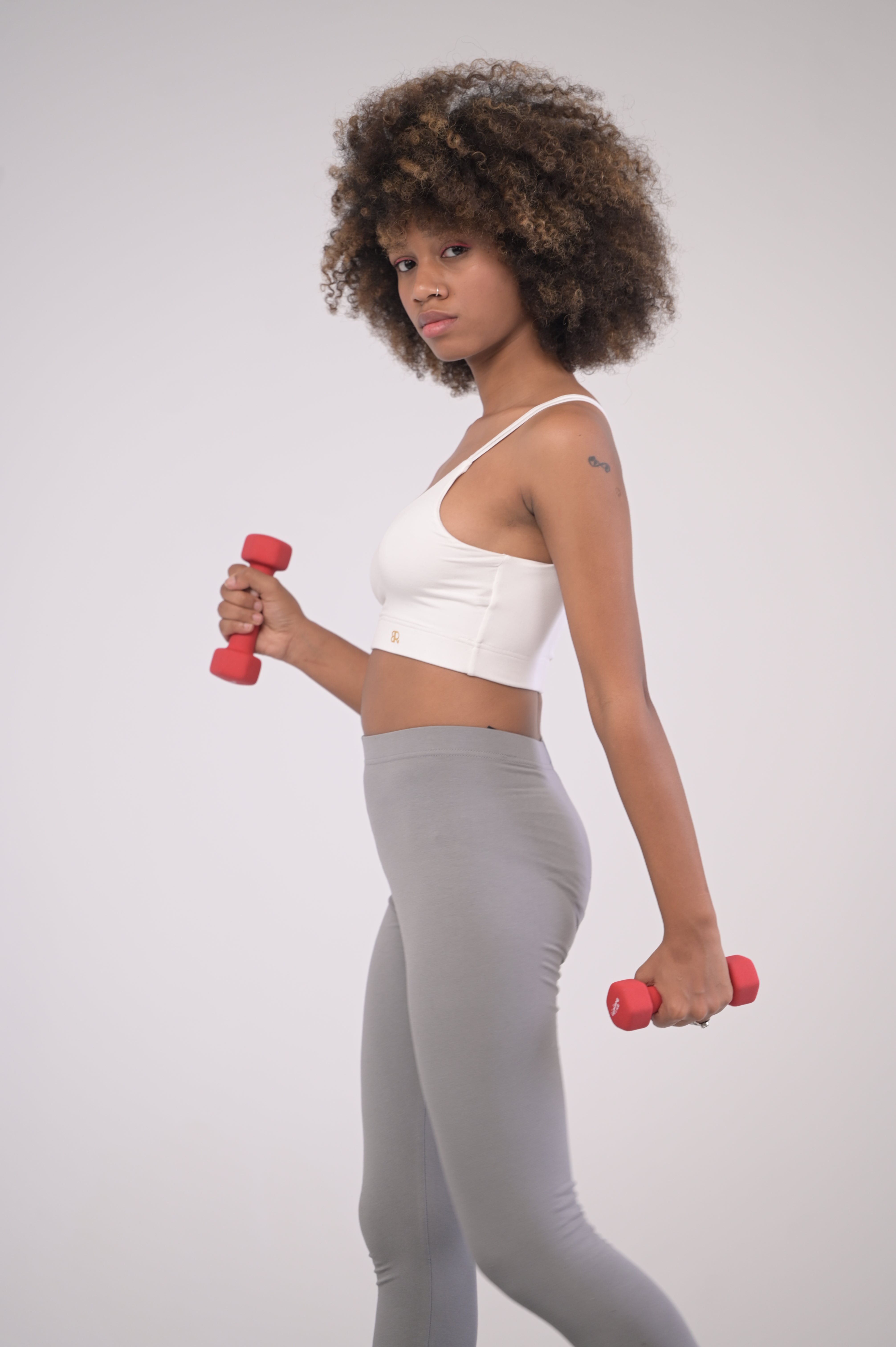 Eirica yoga light weight seamless bra - White