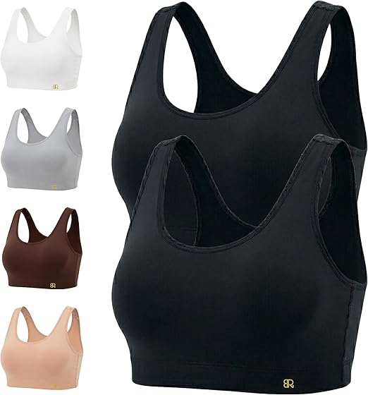 Women's Sports Bra Lenzing Micro Modal – Wire Free High Impact Yoga Bra | Pack of 2