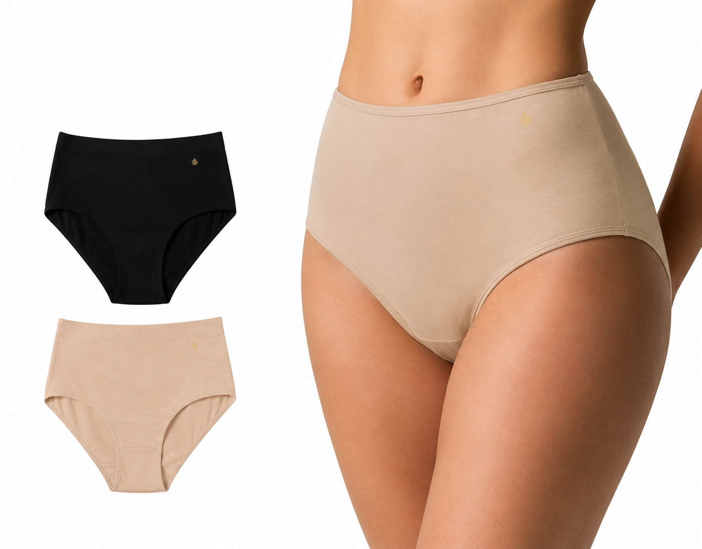 Eirica Women’s Micro Modal Knickers Multipack – High Waisted Seamless Full Briefs, Soft Breathable Everyday Underwear