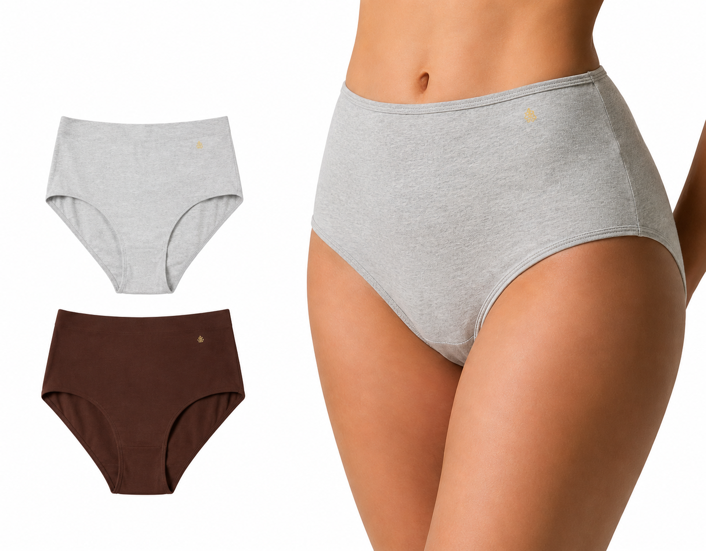 Eirica Women’s Micro Modal Knickers Multipack – High Waisted Seamless Full Briefs, Soft Breathable Everyday Underwear