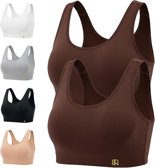 Women's Sports Bra Lenzing Micro Modal – Wire Free High Impact Yoga Bra | Pack of 2