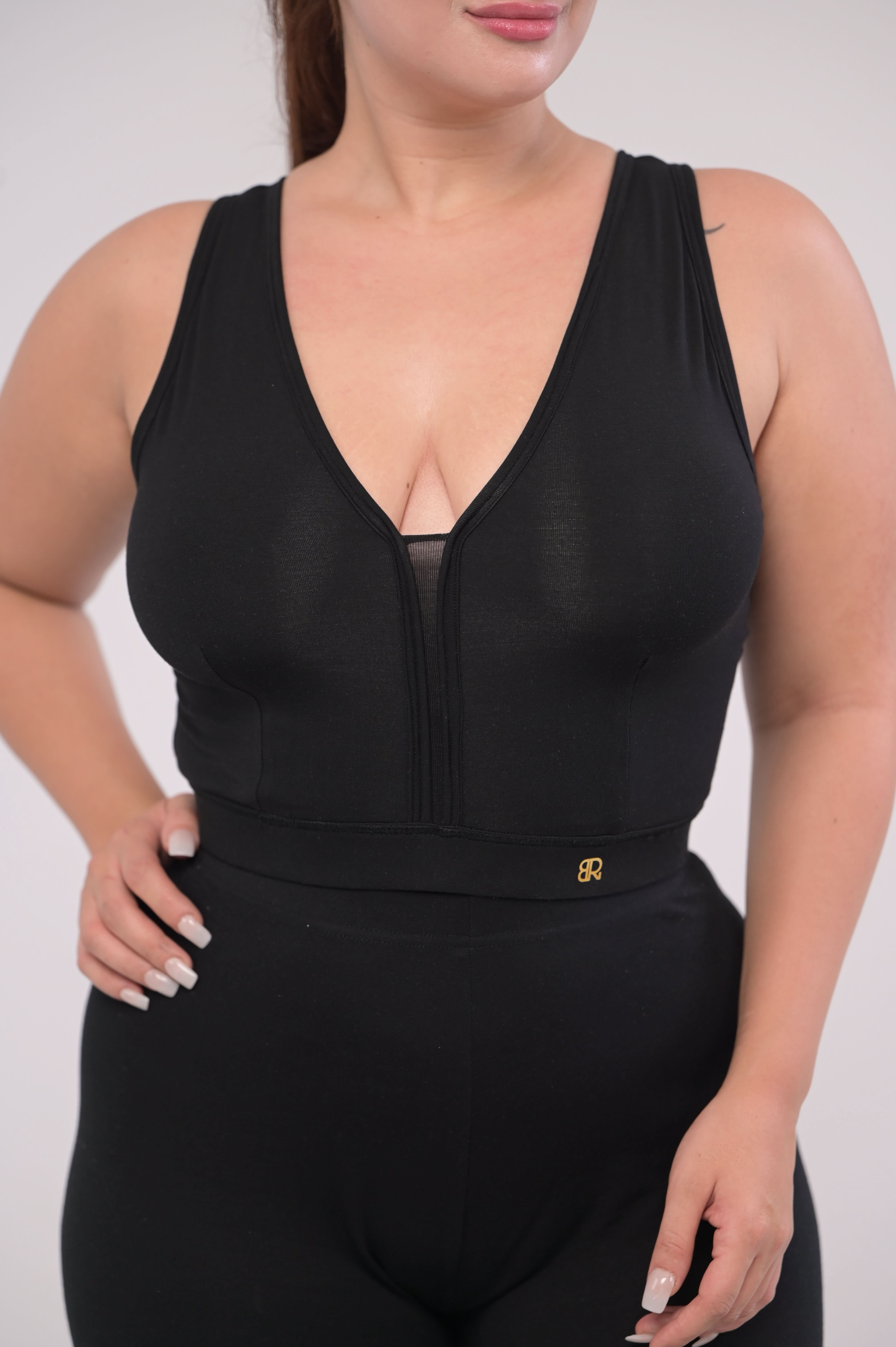 Eirica v neck bralette - Black