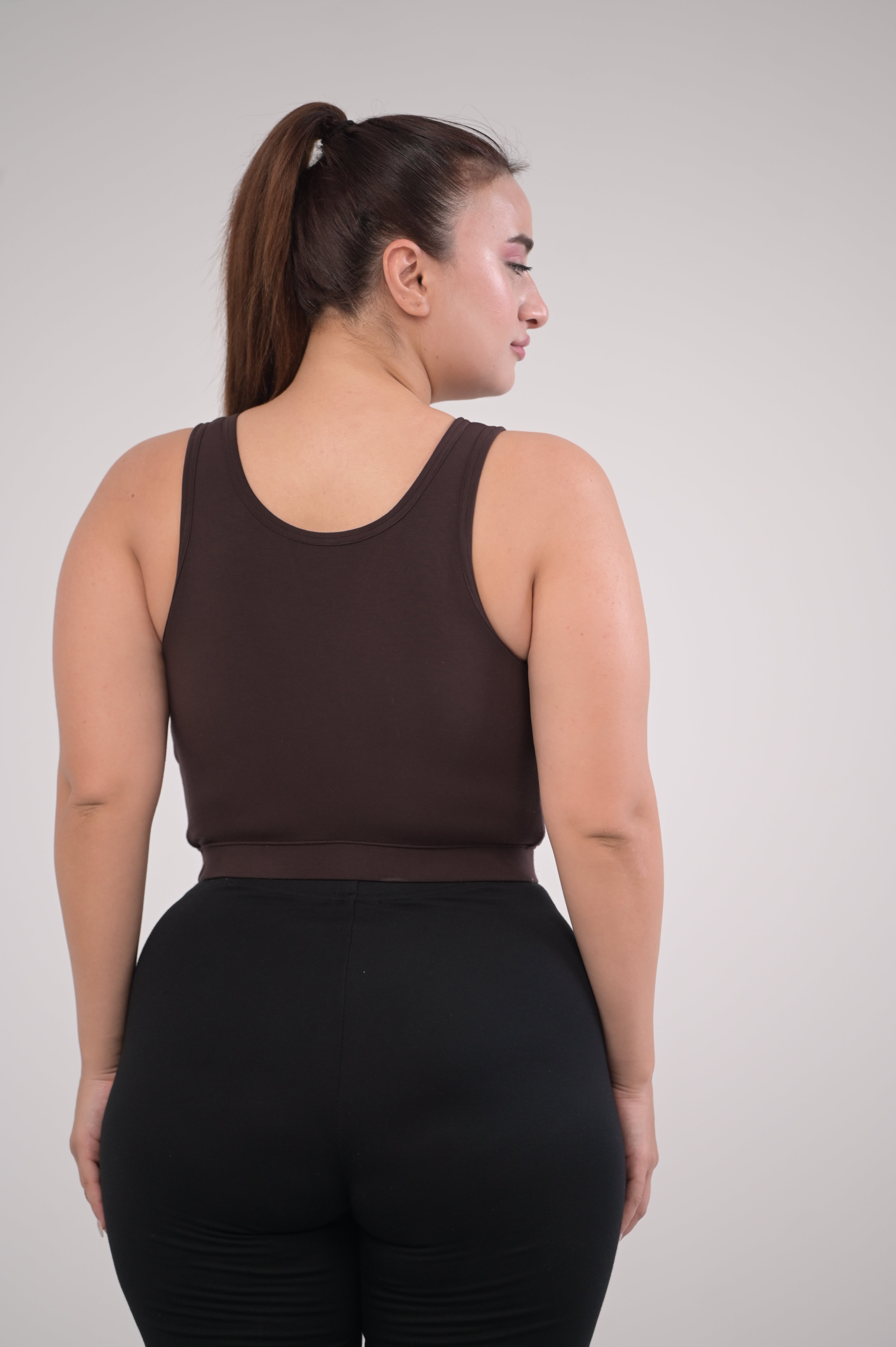 Eirica v neck bralette - Brown