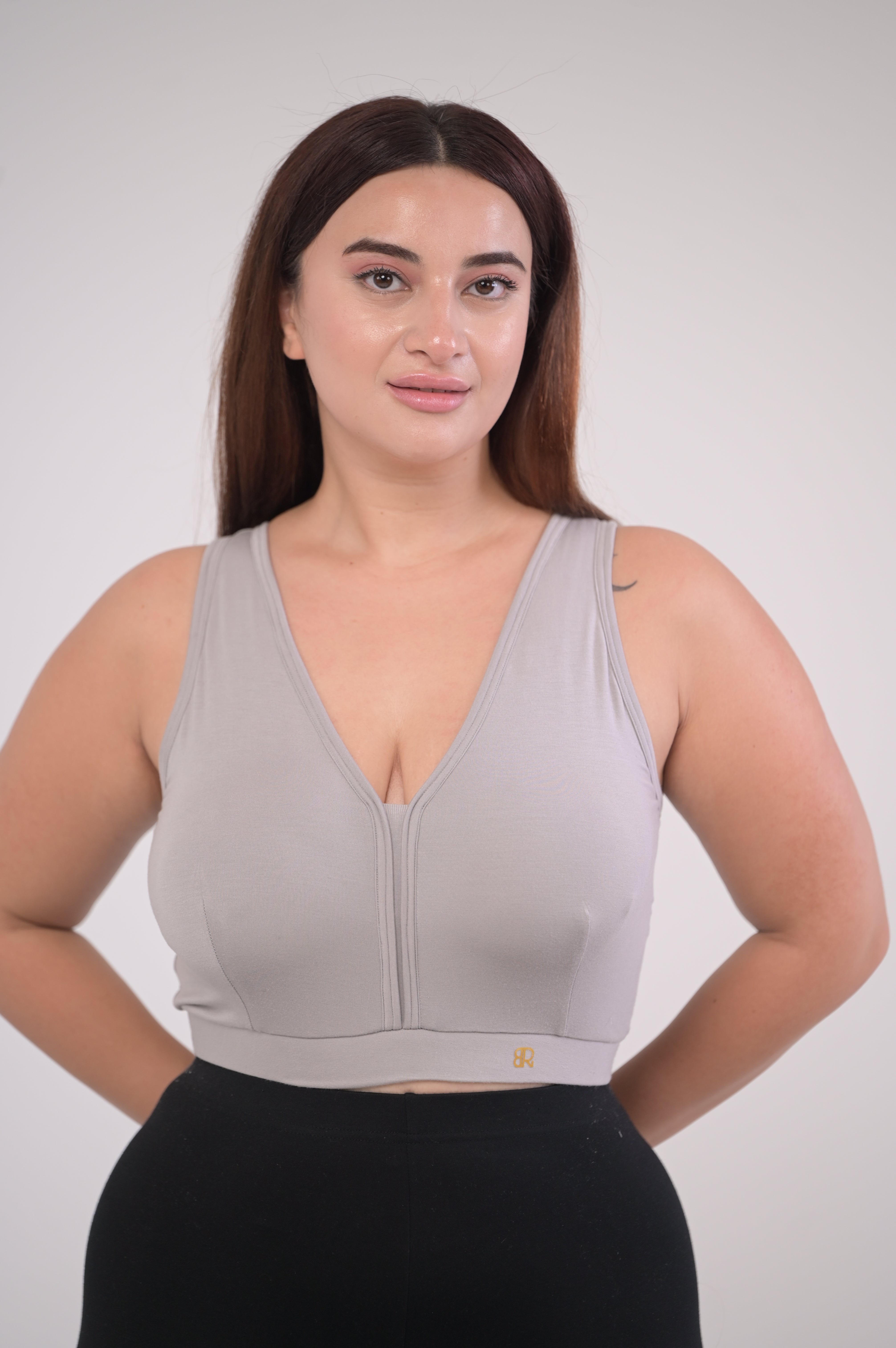 Eirica v neck bralette - Grey