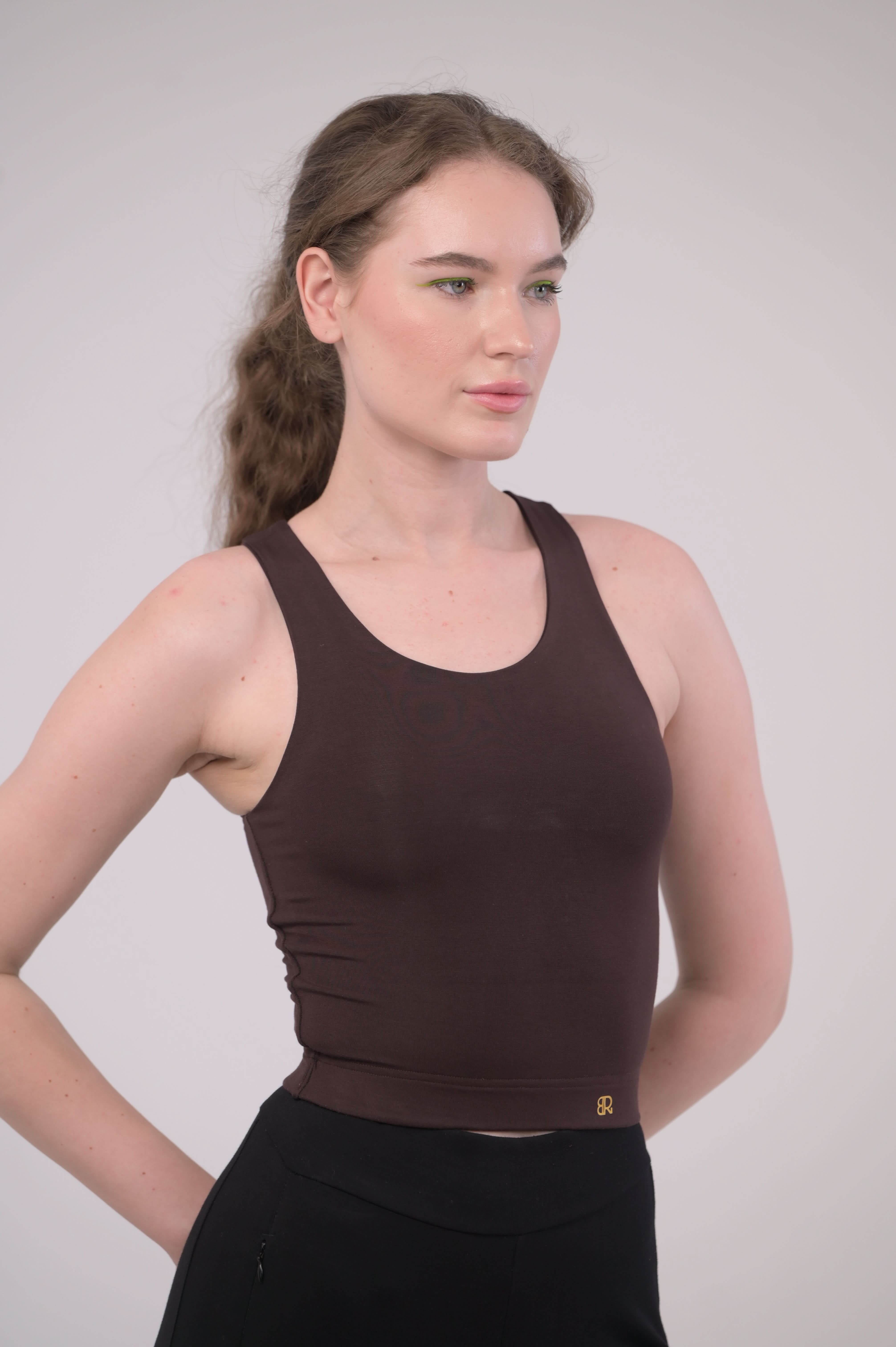 Eirica wireless racerback bralette - Brown