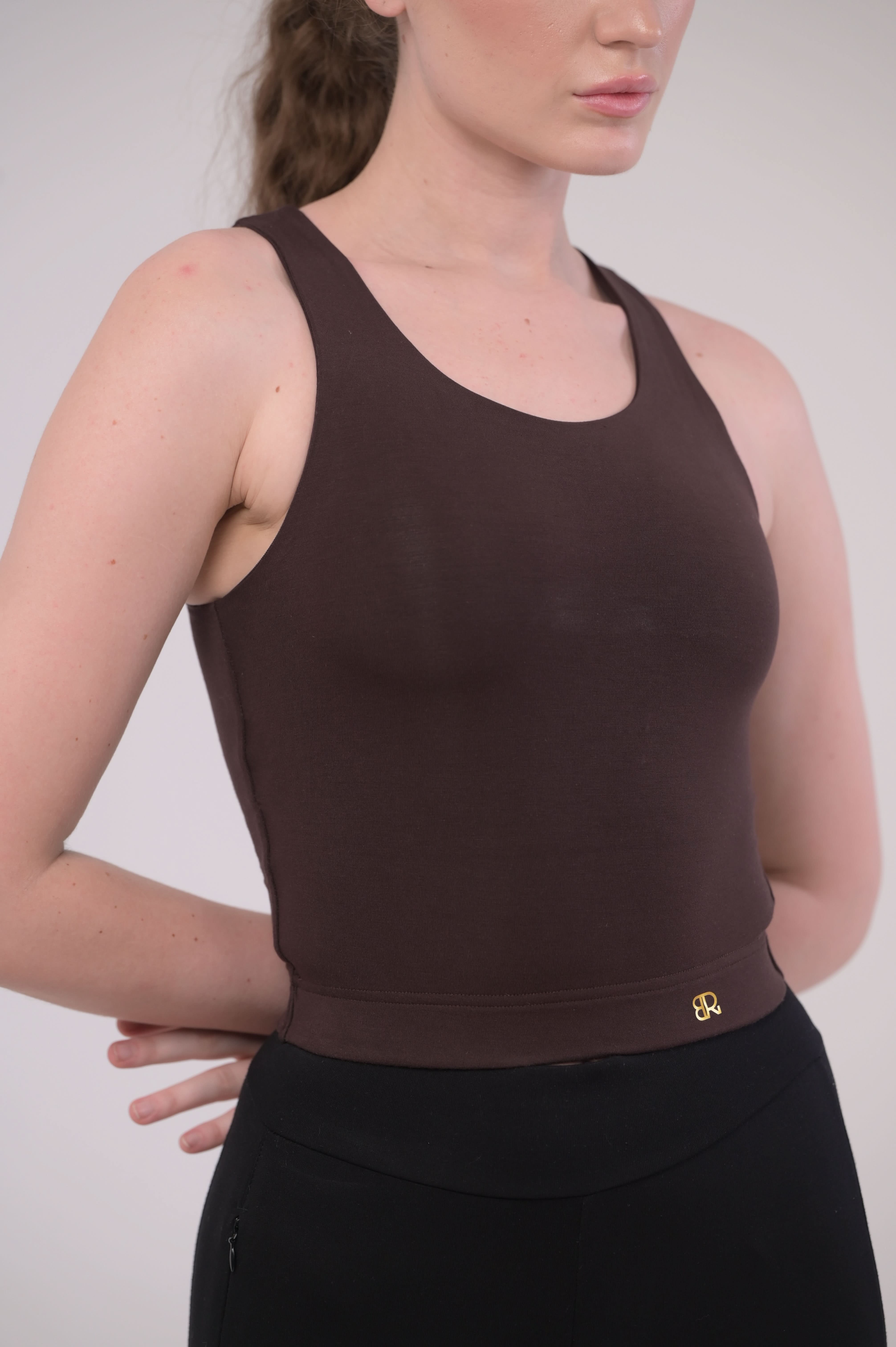 Eirica wireless racerback bralette - Brown