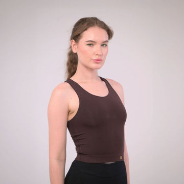 Eirica wireless racerback bralette - Brown