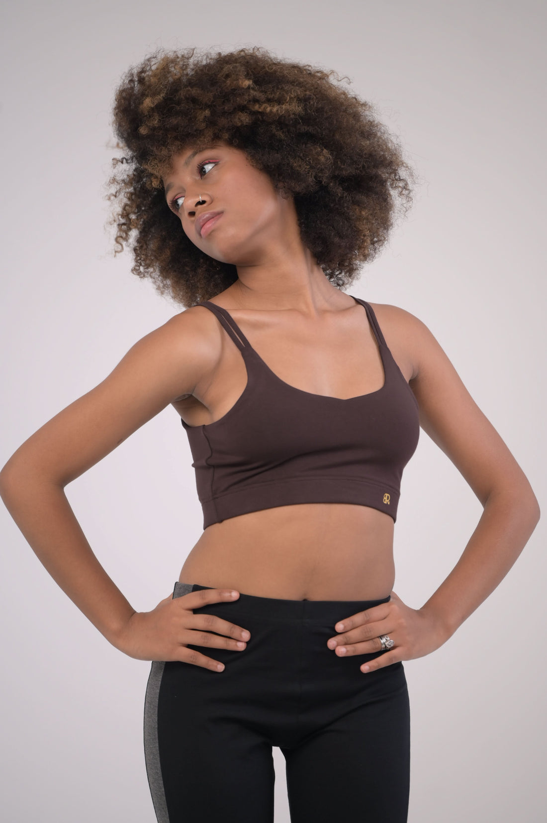 Eirica yoga light weight seamless bra - Brown