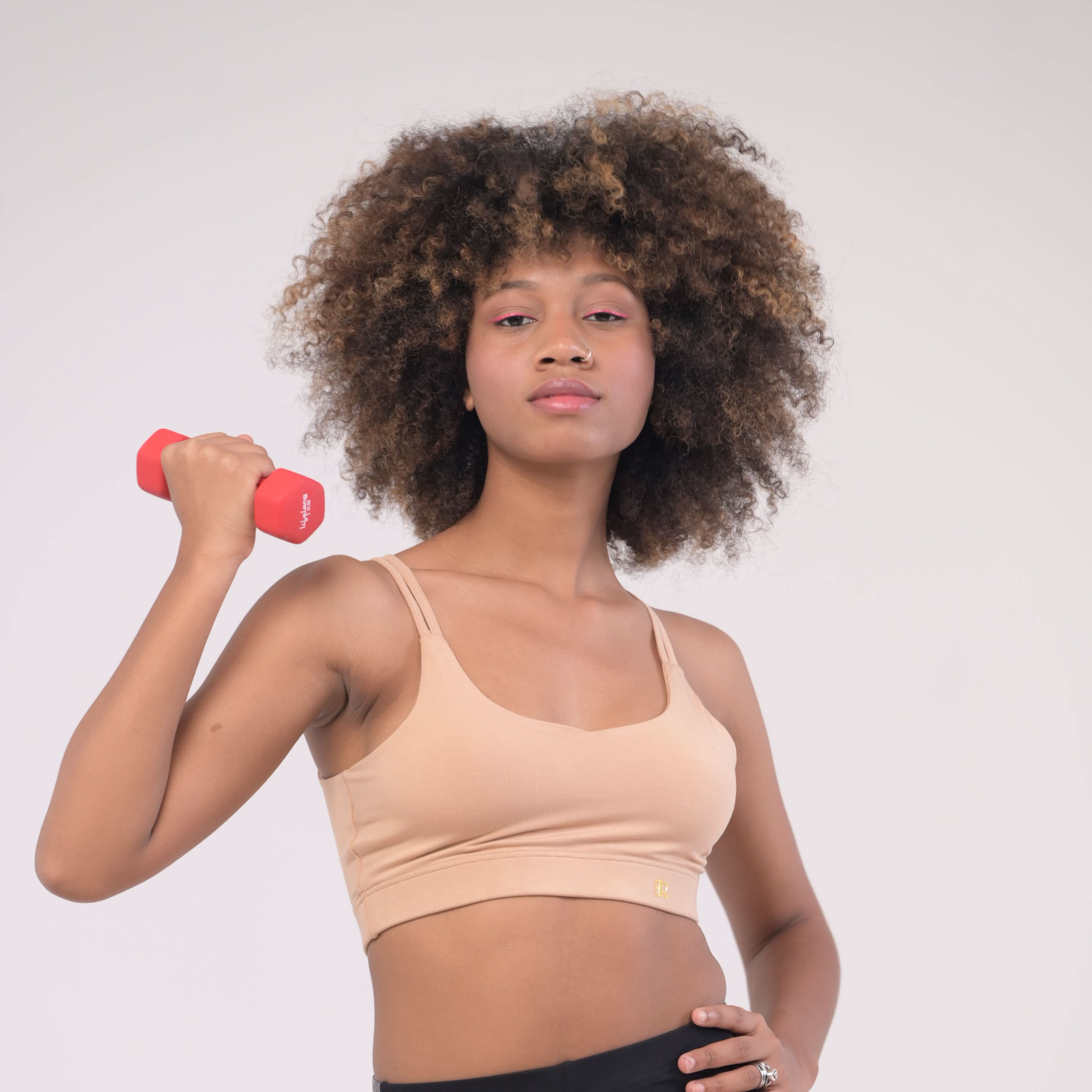 Eirica yoga light weight seamless bra - grey