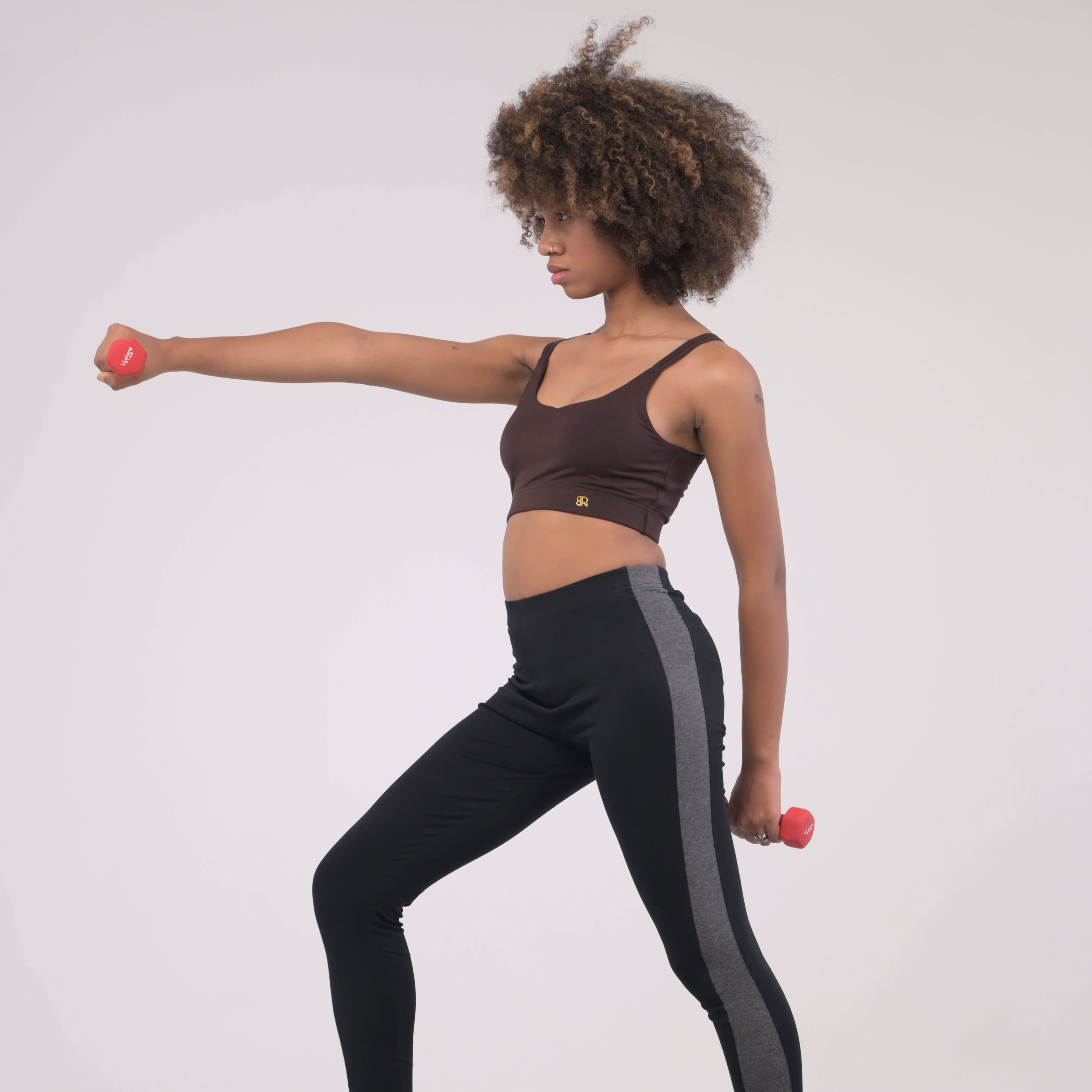 Eirica yoga light weight seamless bra - grey