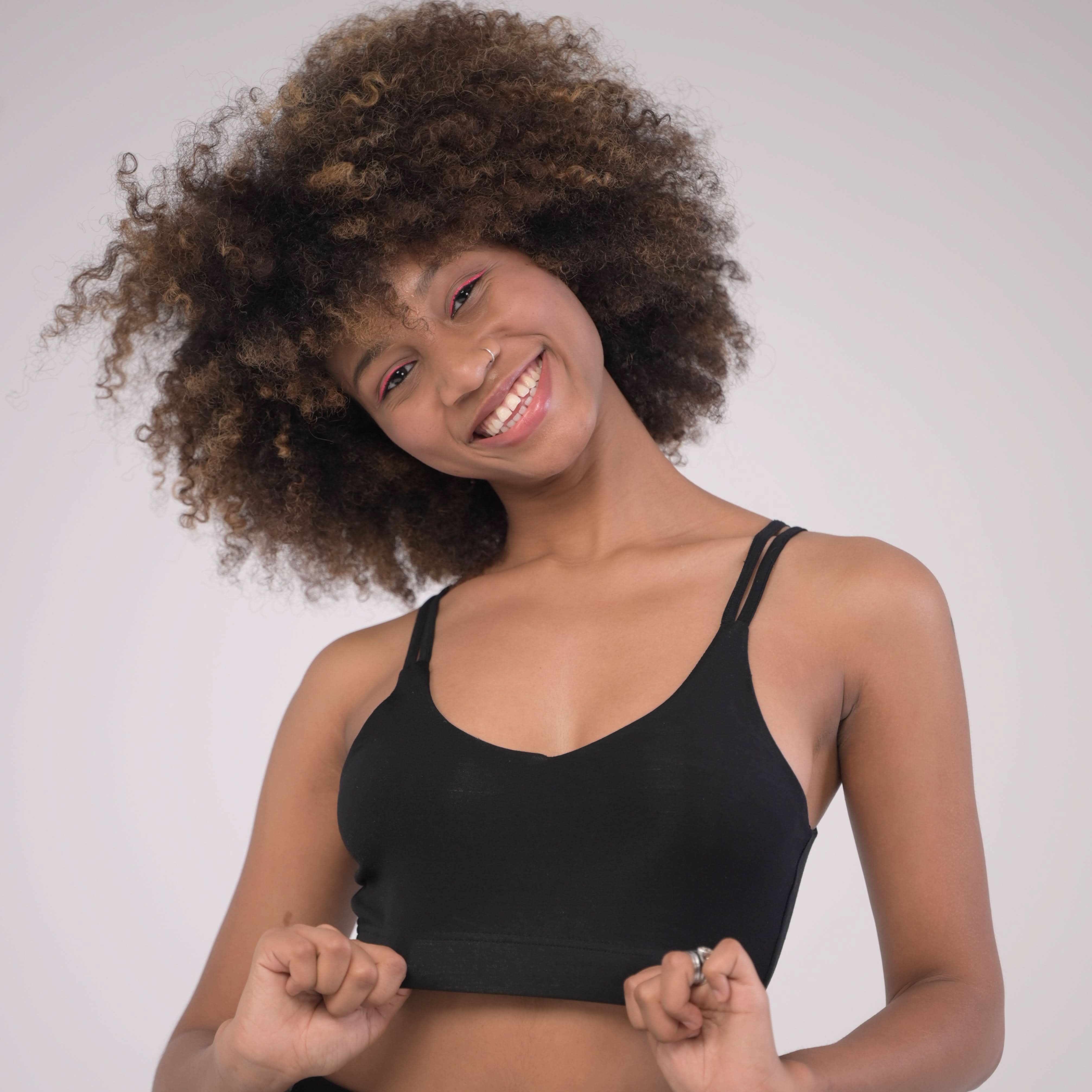 Eirica yoga light weight seamless bra - grey