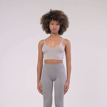 Eirica yoga light weight seamless bra - grey