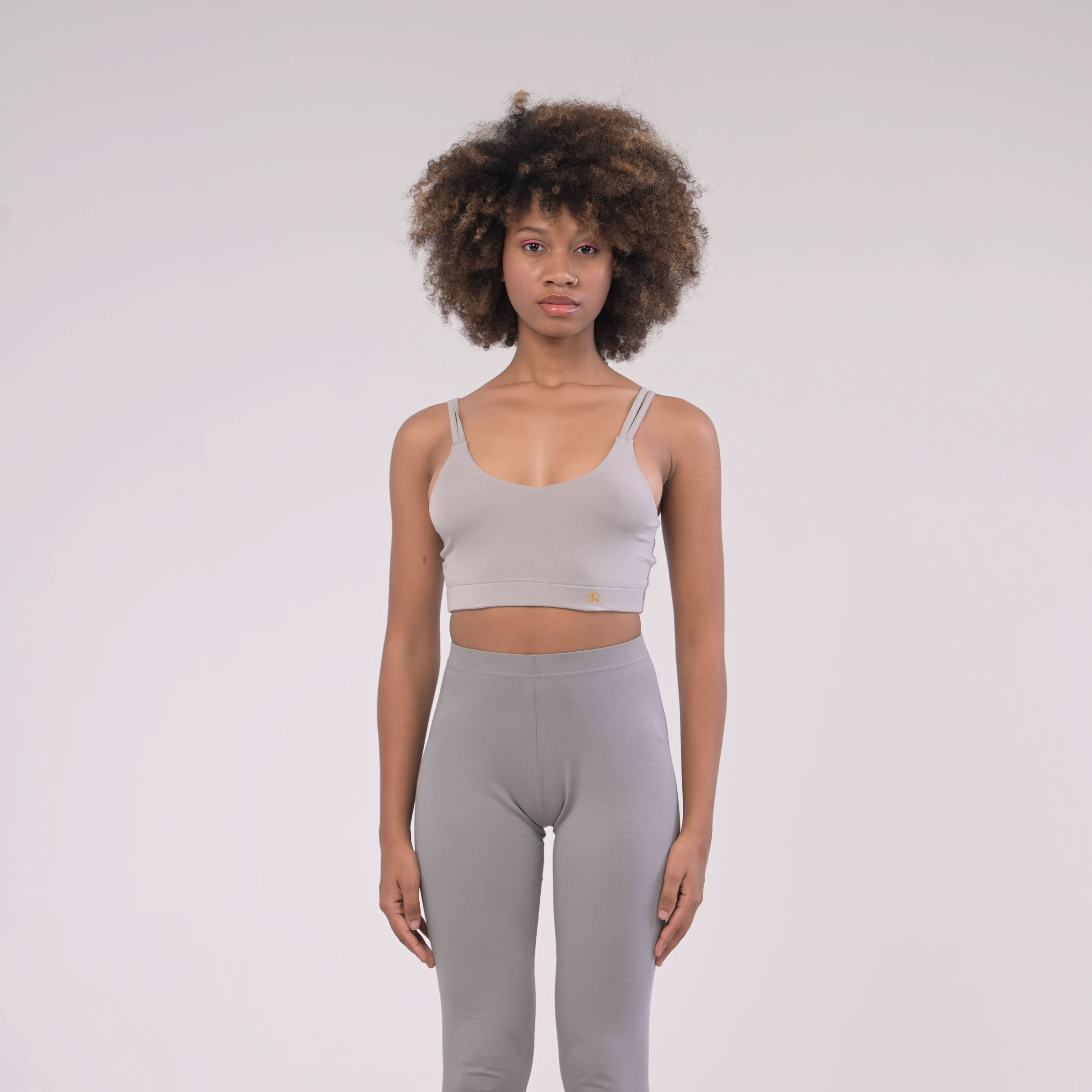 Eirica yoga light weight seamless bra - grey
