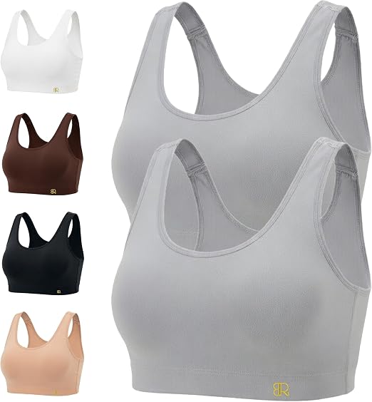 Women's Sports Bra Lenzing Micro Modal – Wire Free High Impact Yoga Bra | Pack of 2