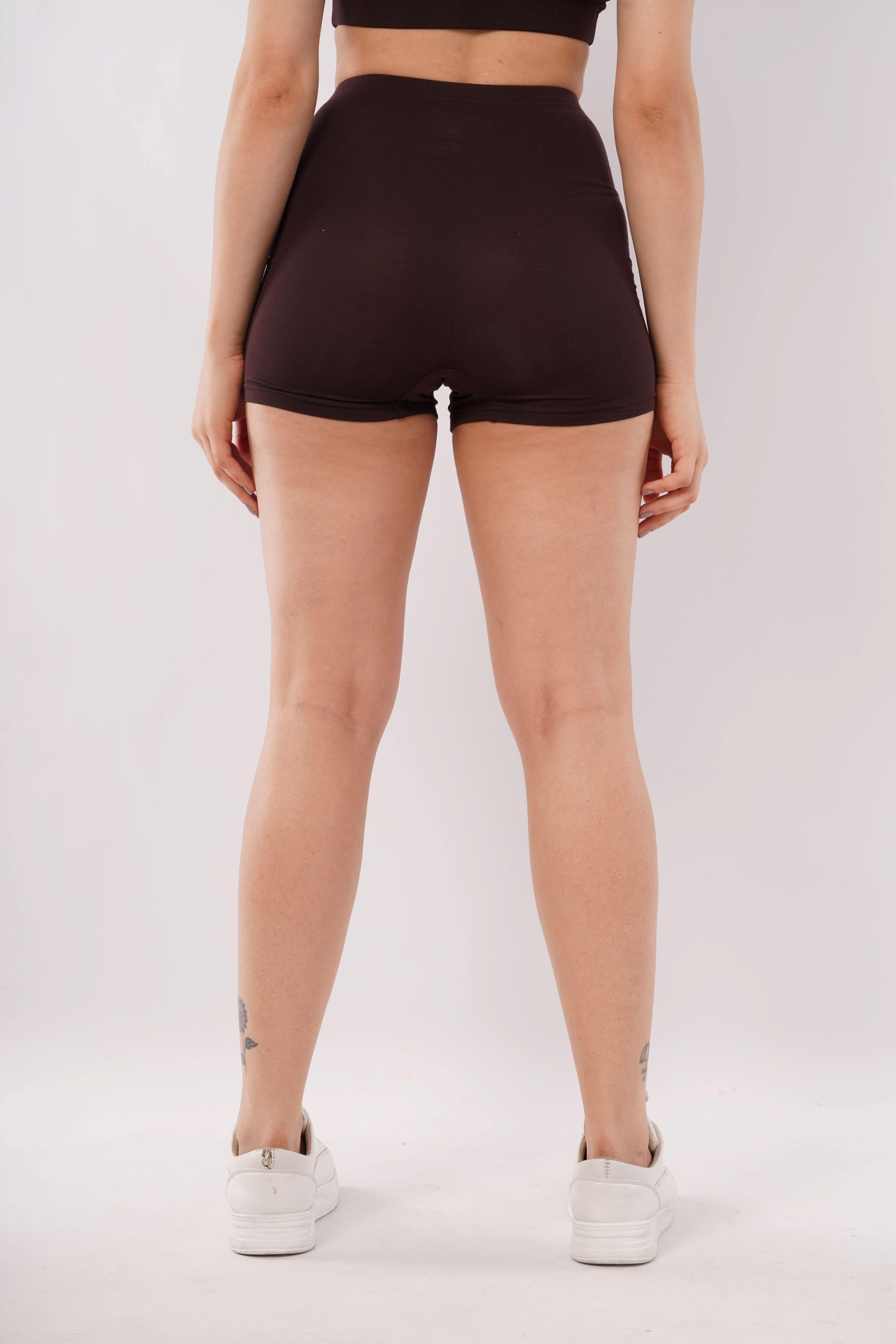 Lenzing micro modal shorts - Brown
