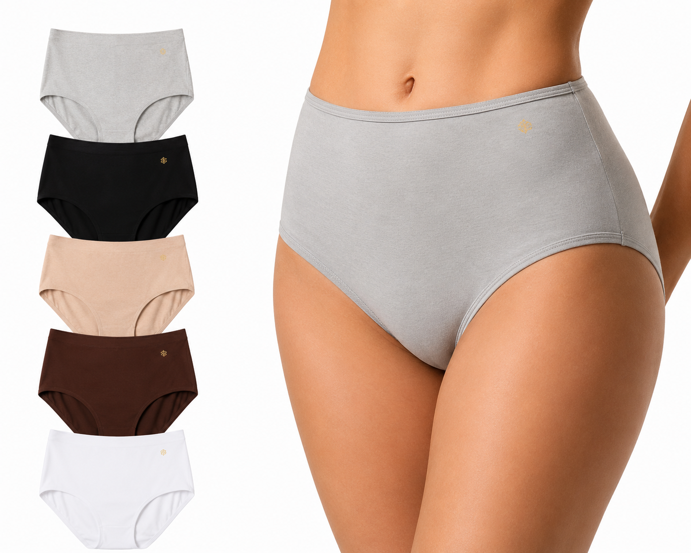 Eirica Women’s Micro Modal Knickers Multipack – High Waisted Seamless Full Briefs, Soft Breathable Everyday Underwear