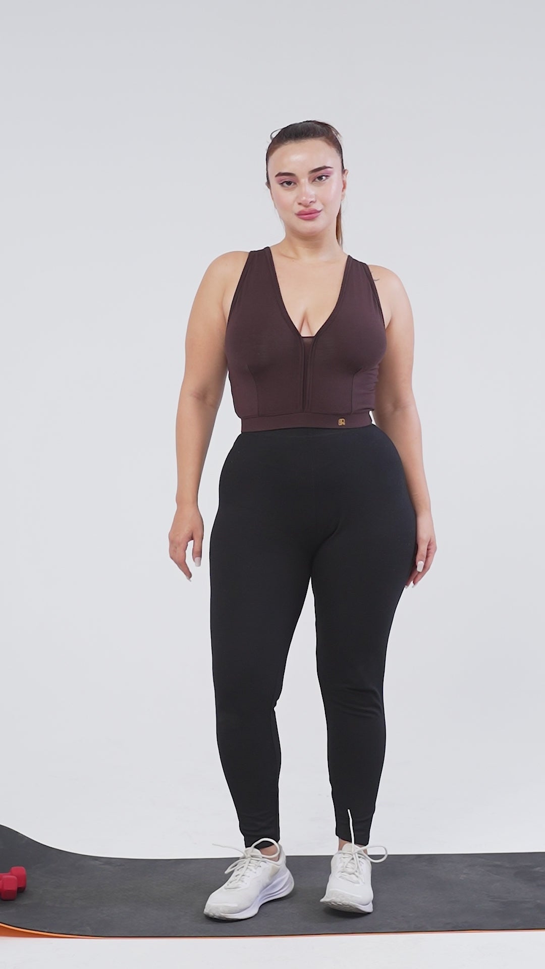 Eirica v neck bralette - Brown