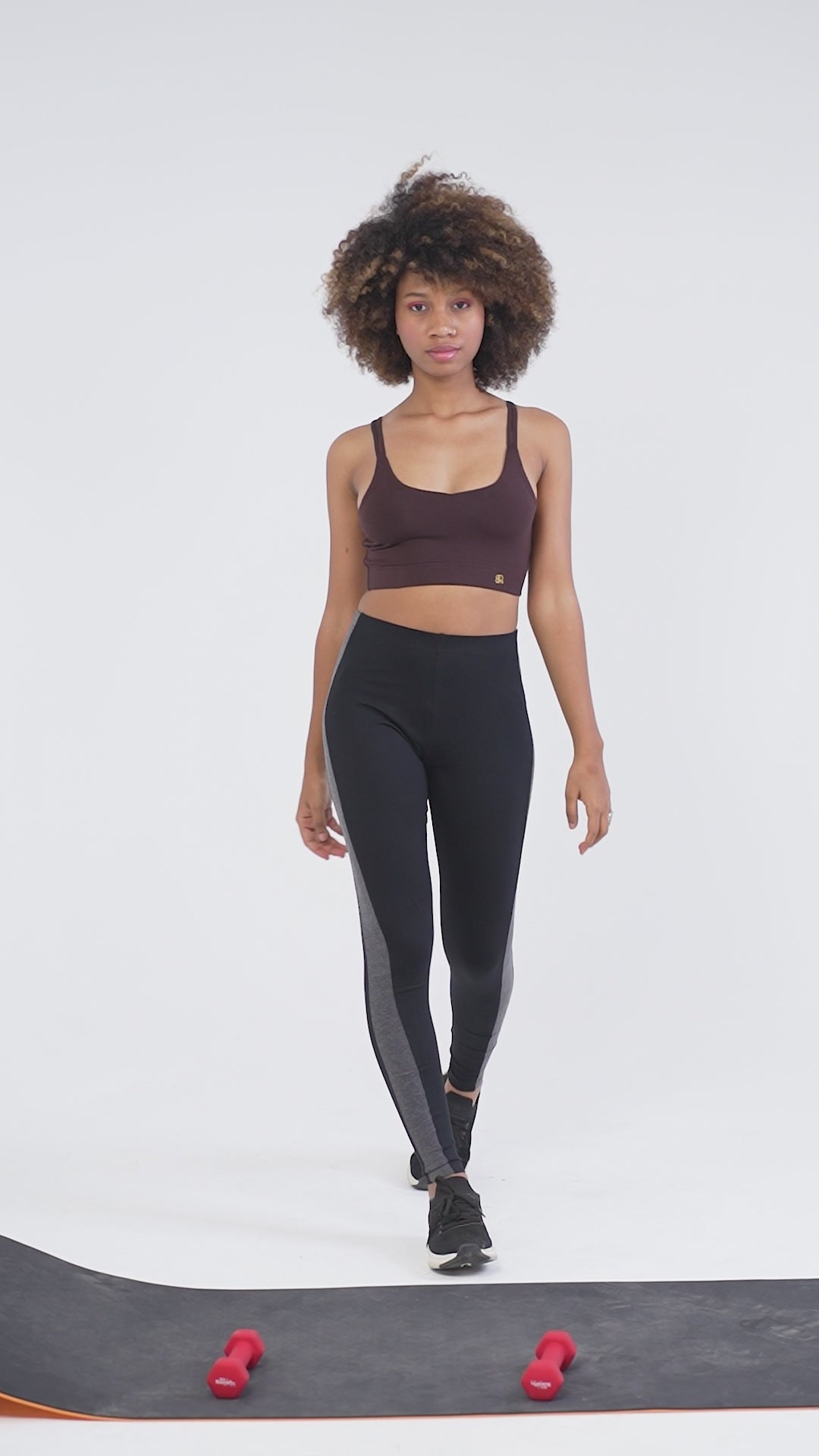 Eirica yoga light weight seamless bra - Brown