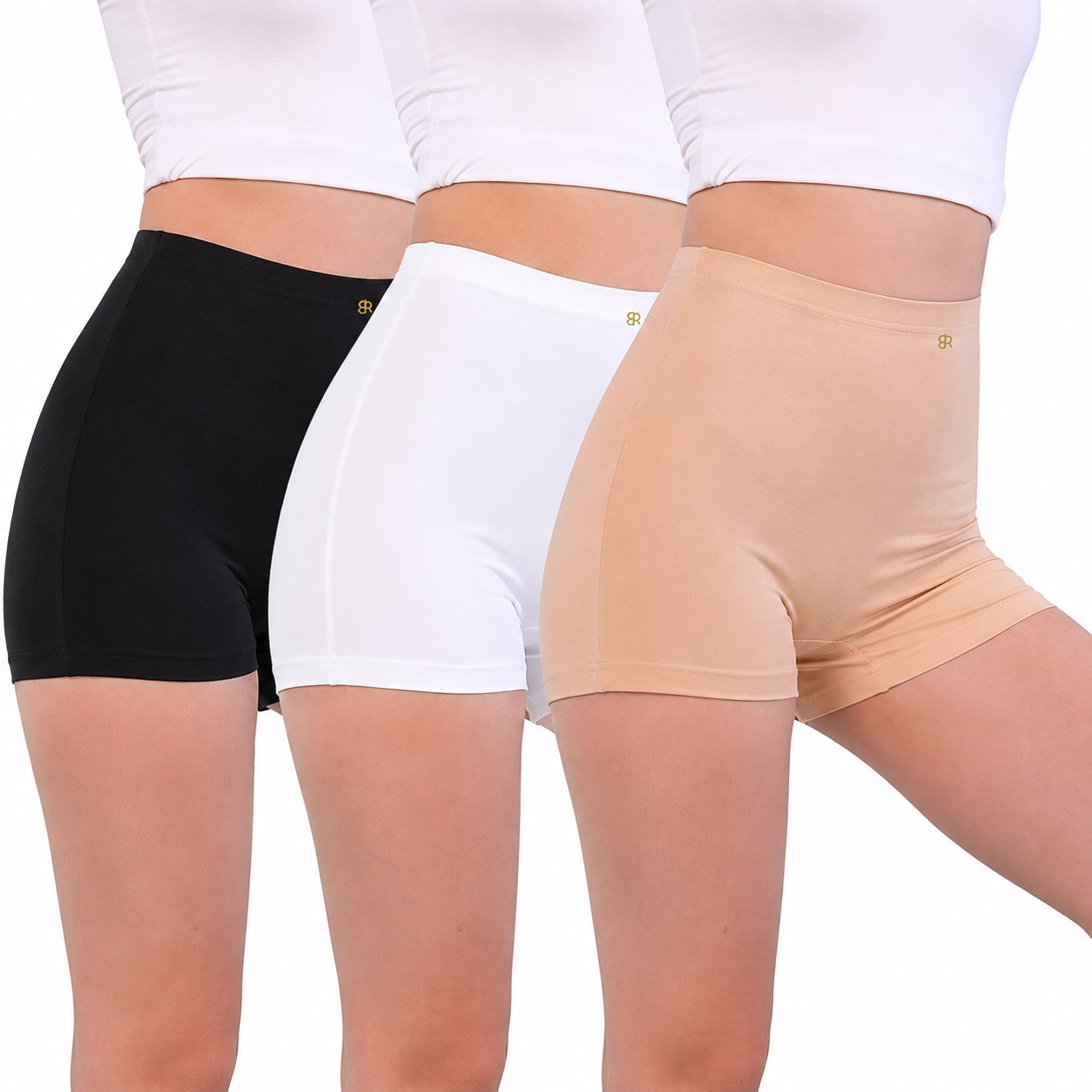 Women's Cycling Shorts Combo Pack | Anti-Chafing High Waisted Micro Modal Shorts