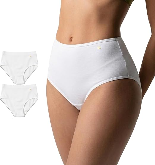 Eirica Women's Micro Modal Knickers (2 Pack) – High Waisted Seamless Full Briefs